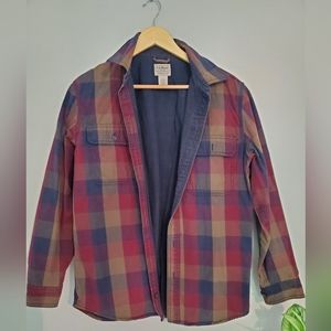 LL Bean Men's Lined Hurricane Shirt, Traditional Fit Plaid